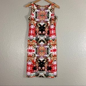 Maggy London dress size 4 in orange/black